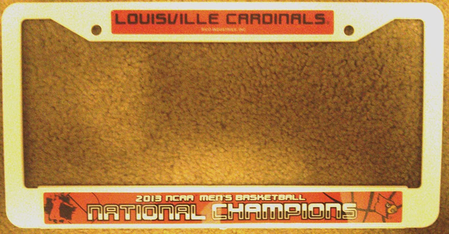 Louisville Cardinals 2013 CHAMPIONS White Plastic License Plate Tag Frame Cover University of