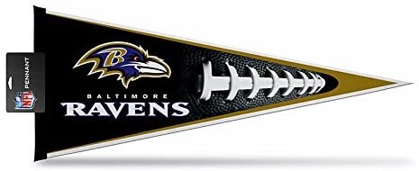 Baltimore Ravens Soft Felt Pennant, Football Design, 12x30 Inch, Easy To Hang