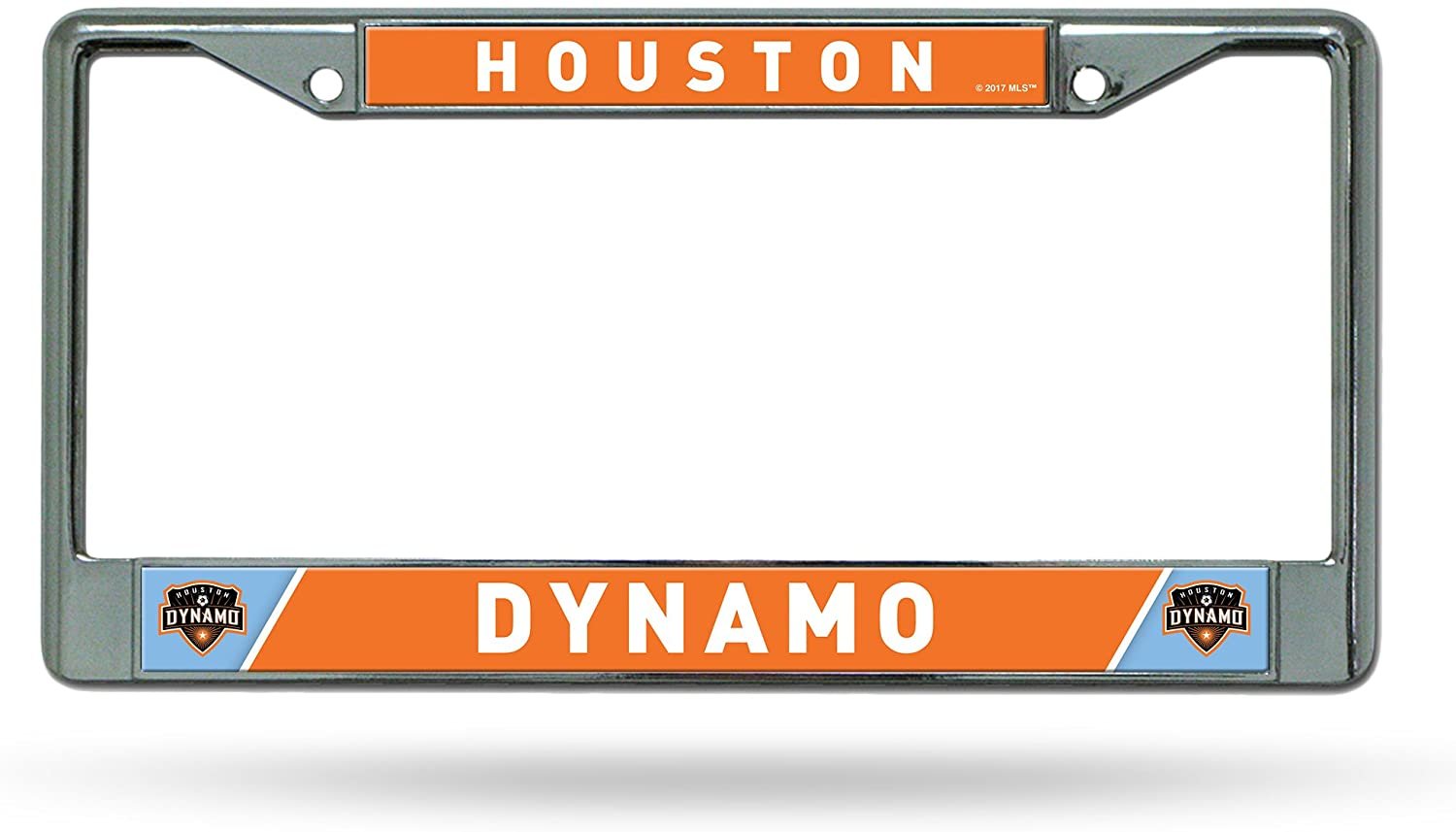 Houston Dynamo MLS Premium Metal License License Plate Frame Chrome Tag Cover, 12x6 Inch
