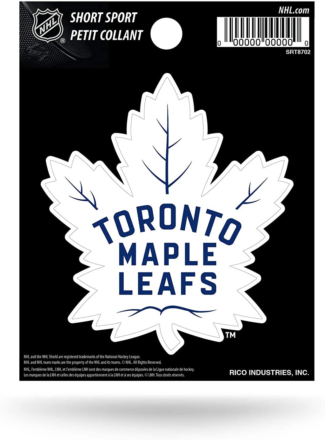 Toronto Maple Leafs 3 Inch Sticker Decal, Die Cut, Full Adhesive Backing, Easy Peel and Stick Application