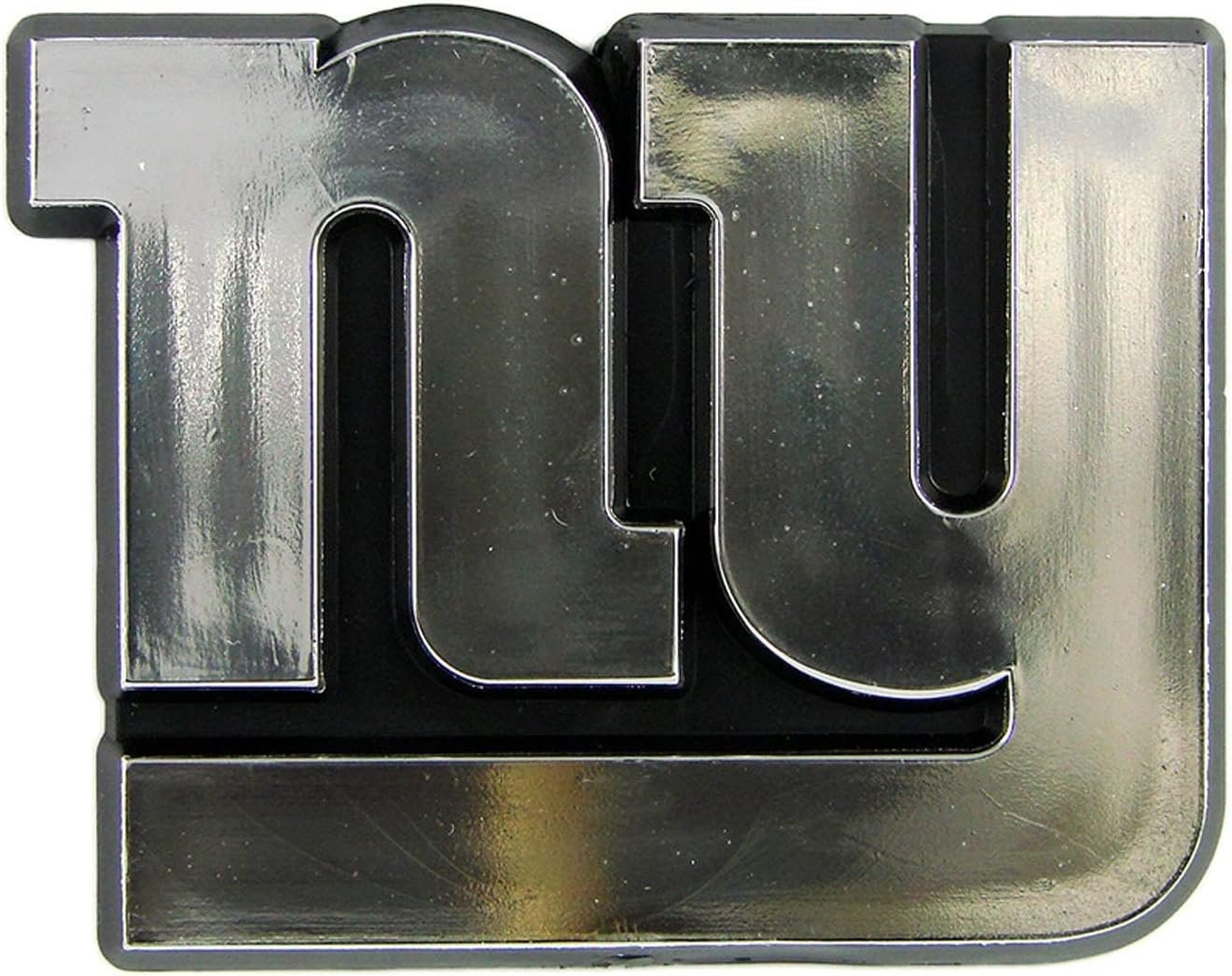 New York Giants Silver Chrome Color Auto Emblem Molded Raised Adhesive Tape Backing
