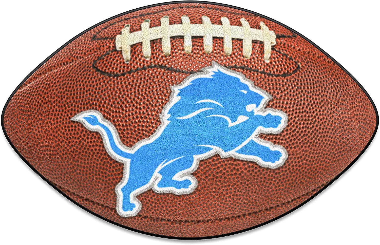 Detroit Lions Floor Mat Area Rug, 20x32 Inch, Non-Skid Backing, Football Design