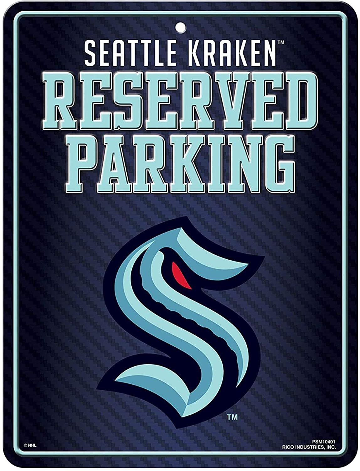 Seattle Kraken 8x11 Metal Sign Embossed Wall Parking Team Logo Novelty Hockey