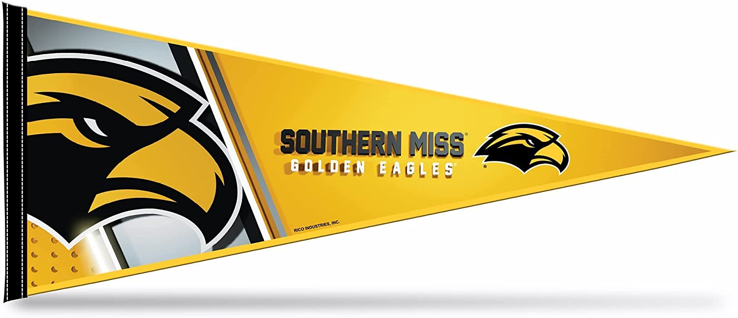 University of Southern Mississippi Eagles Soft Felt Pennant, 12x30 Inch, Easy To Hang