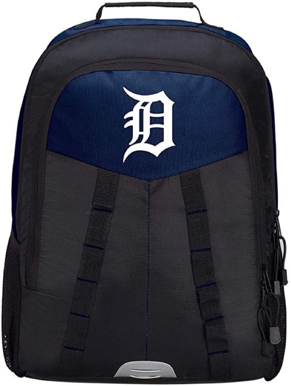 Detroit Tigers Backpack Premium Embroidered Heavy Duty Scorcher Design, 18.5x12.5x5 Inch