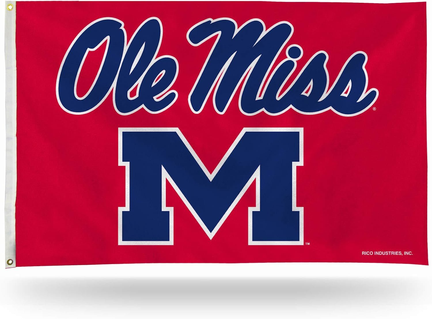 University of Mississippi Rebels Ole Miss 3x5 Foot Flag Banner Metal Grommets Indoor Outdoor