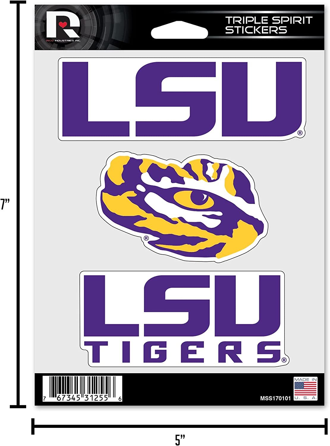 University of Kentucky Wildcats Sticker Decal Sheet 3-Piece Die Cut 5x7 Inch