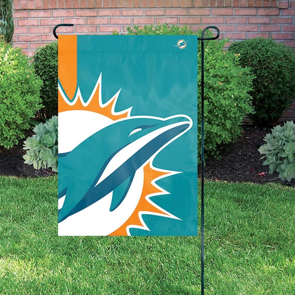 Miami Dolphins Garden Flag Banner Bold Logo Design 12.5x18 Inch
