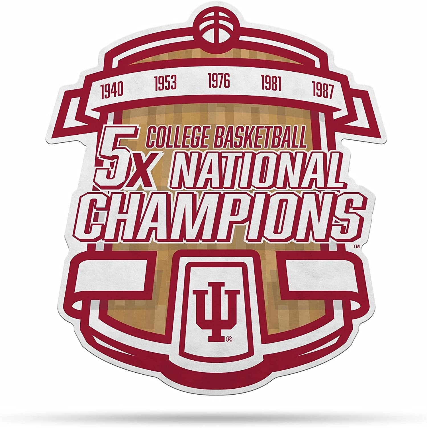 Indiana Hoosiers 5X Champions Pennant 18 Inch Soft Felt University of