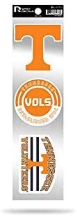 University of Tennessee Volunteers 3-Piece Retro Decal Sticker Sheet, Die Cut, Clear Backing, 3x12 Inch