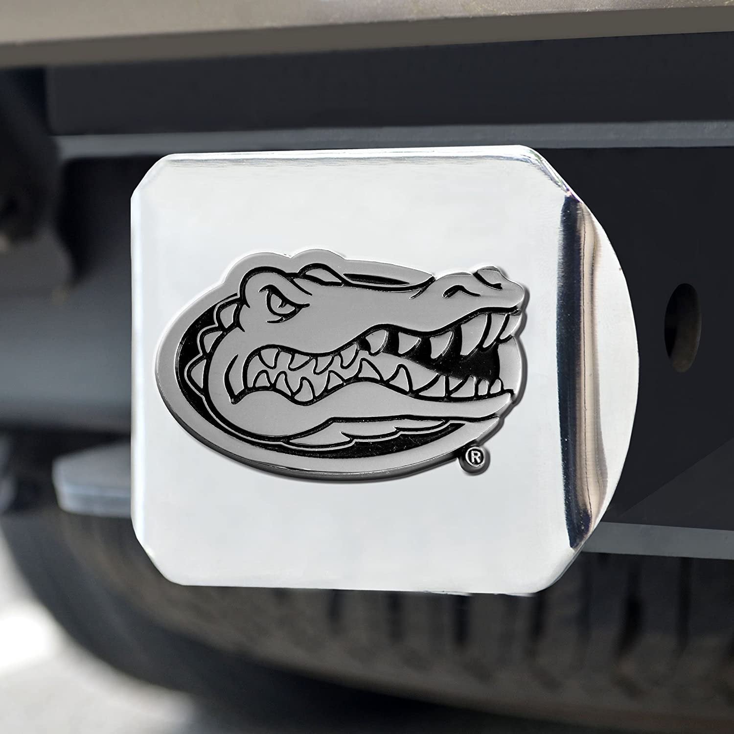 Florida Gators Hitch Cover Solid Metal with Raised Chrome Metal Emblem 2" Square Type III University of