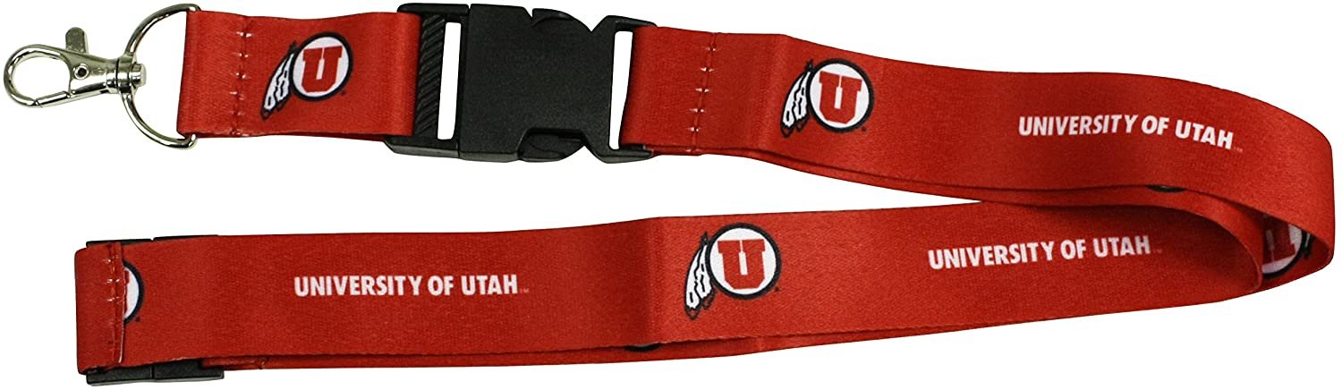 University of Utah Utes Lanyard Keychain Double Sided Breakaway Safety Design Adult 18 Inch