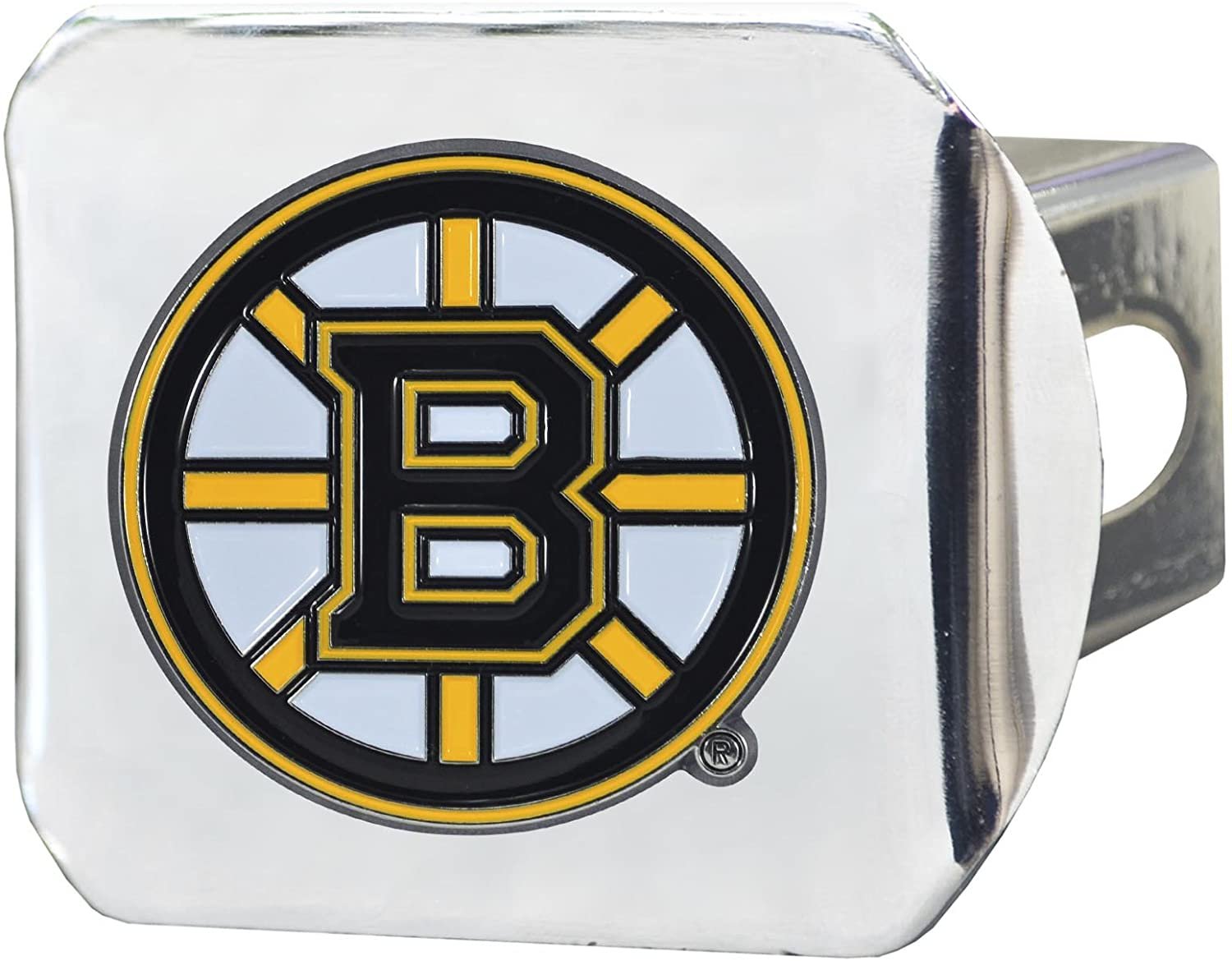 Boston Bruins Hitch Cover Solid Metal with Raised Color Metal Emblem 2" Square Type III