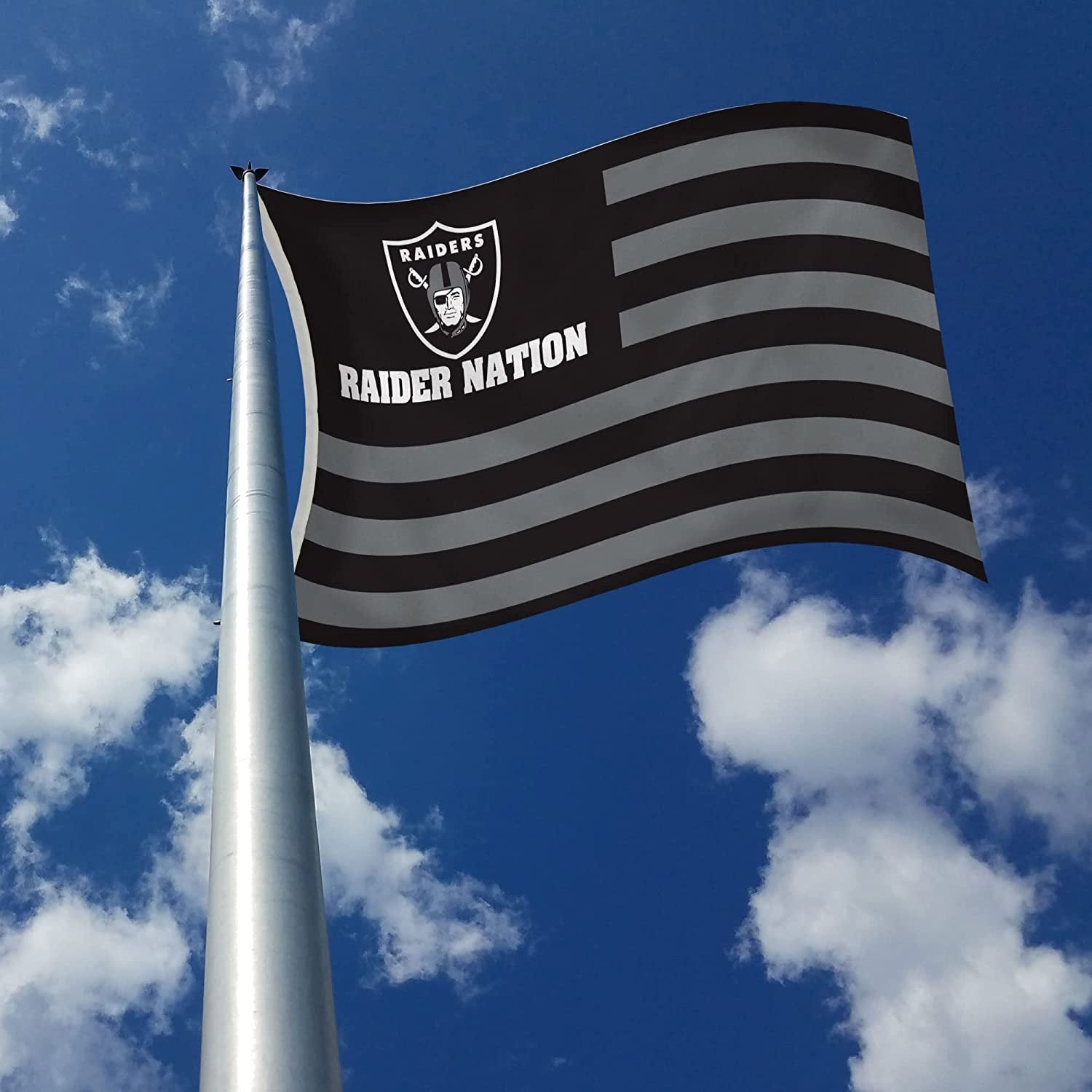 Las Vegas Raiders Premium 3x5 Feet Flag Banner, Team Flag Design, Outdoor Indoor Use, Single Sided