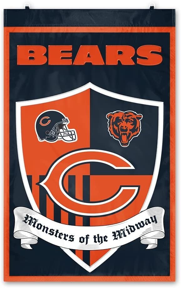 Chicago Bears 2x3 Feet Banner Flag Team Shield Design