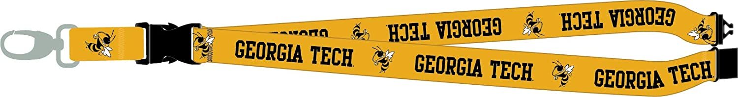 Georgia Tech Yellow Jackets Lanyard Keychain Double Sided Breakaway Safety Design Adult 18 Inch
