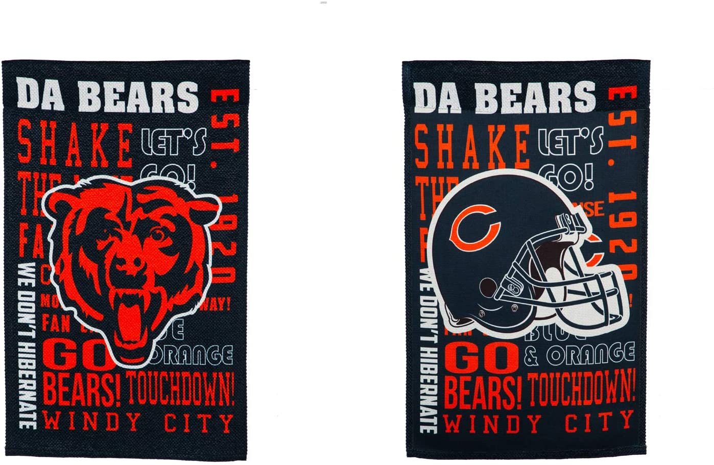 Chicago Bears Premium Garden Flag Banner, Double Sided, Fan Rules, 13x18 Inch