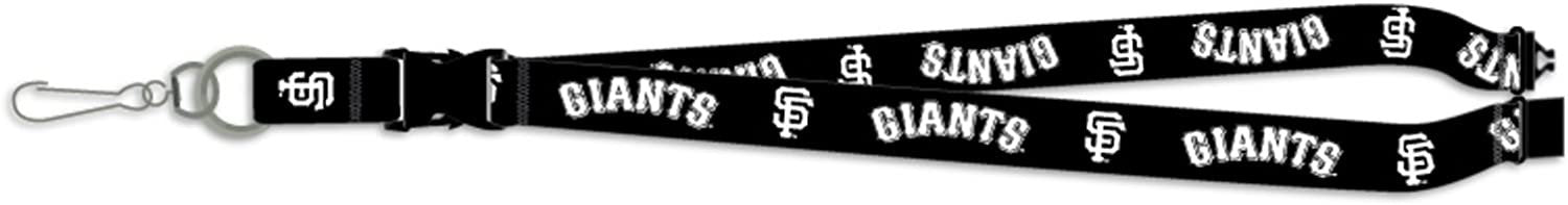 San Francisco Giants Blackout Style Lanyard Keychain Double Sided Breakaway Safety Design Adult 18 Inch