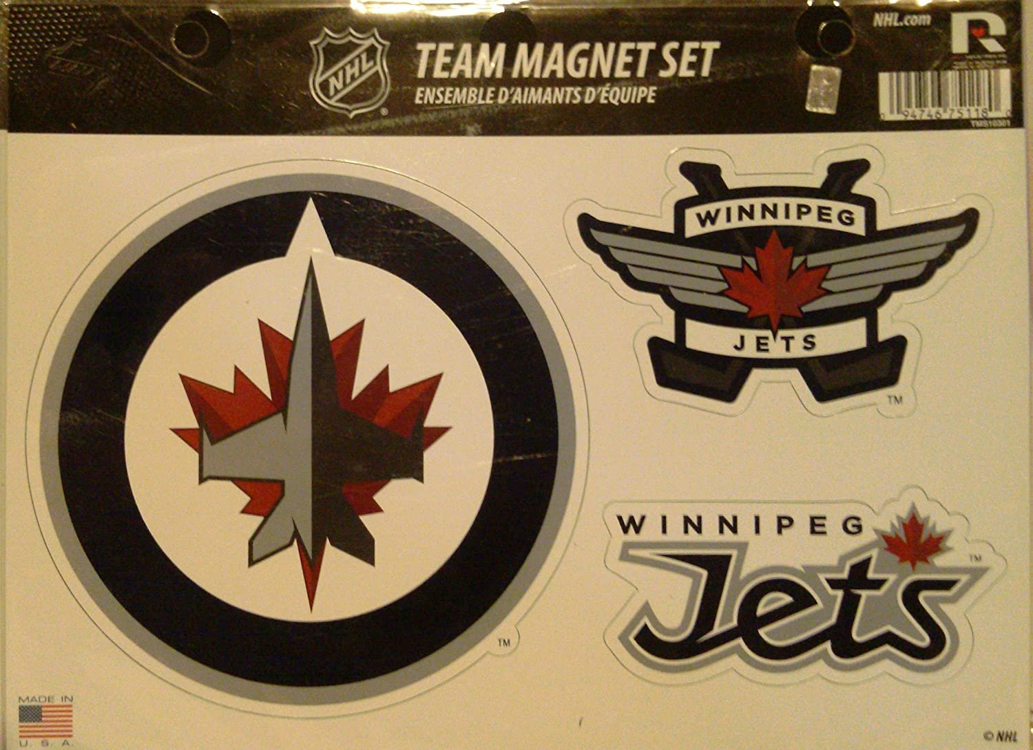 Winnipeg Jets Multi Magnet Sheet Shape Cut 8x11 Inch