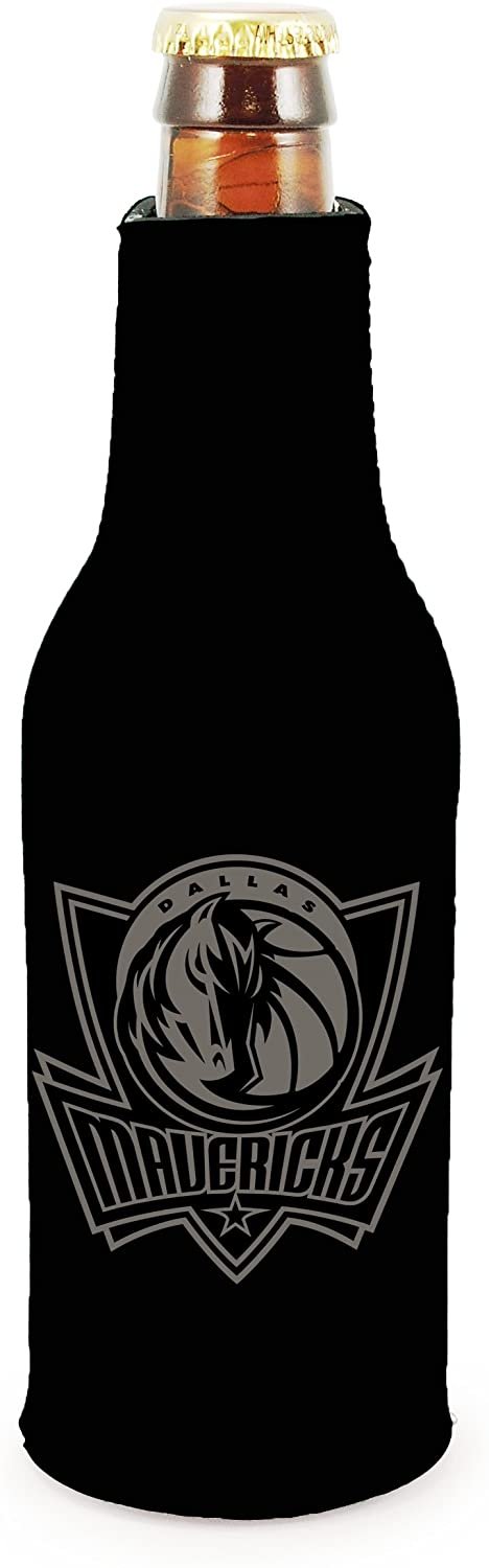 Dallas Mavericks 2-Pack Zipper Bottle Tonal Black Beverage Insulator Neoprene Holder Cooler Coolie Basketball