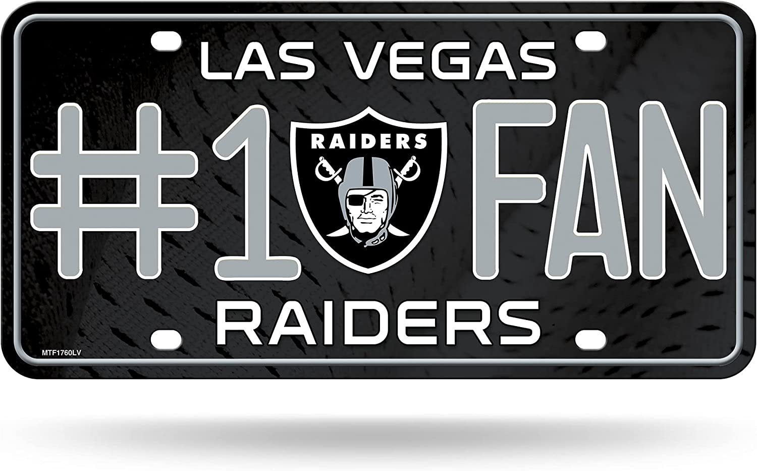 Las Vegas Raiders #1 Fan Metal License Plate Tag