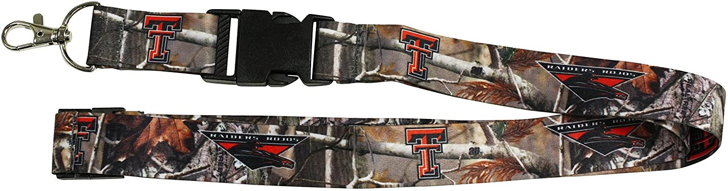 Texas Tech University Red Raiders Lanyard Keychain Double Sided Breakaway Safety Design Adult 18 Inch