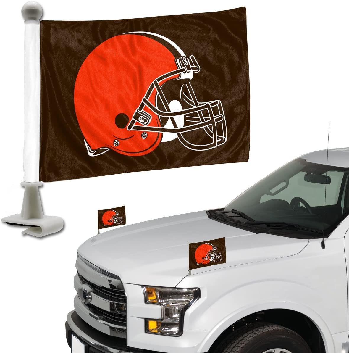 FANMATS ProMark NFL Cleveland Browns Flag Set 2-Piece Ambassador Style, Team Color, One Size