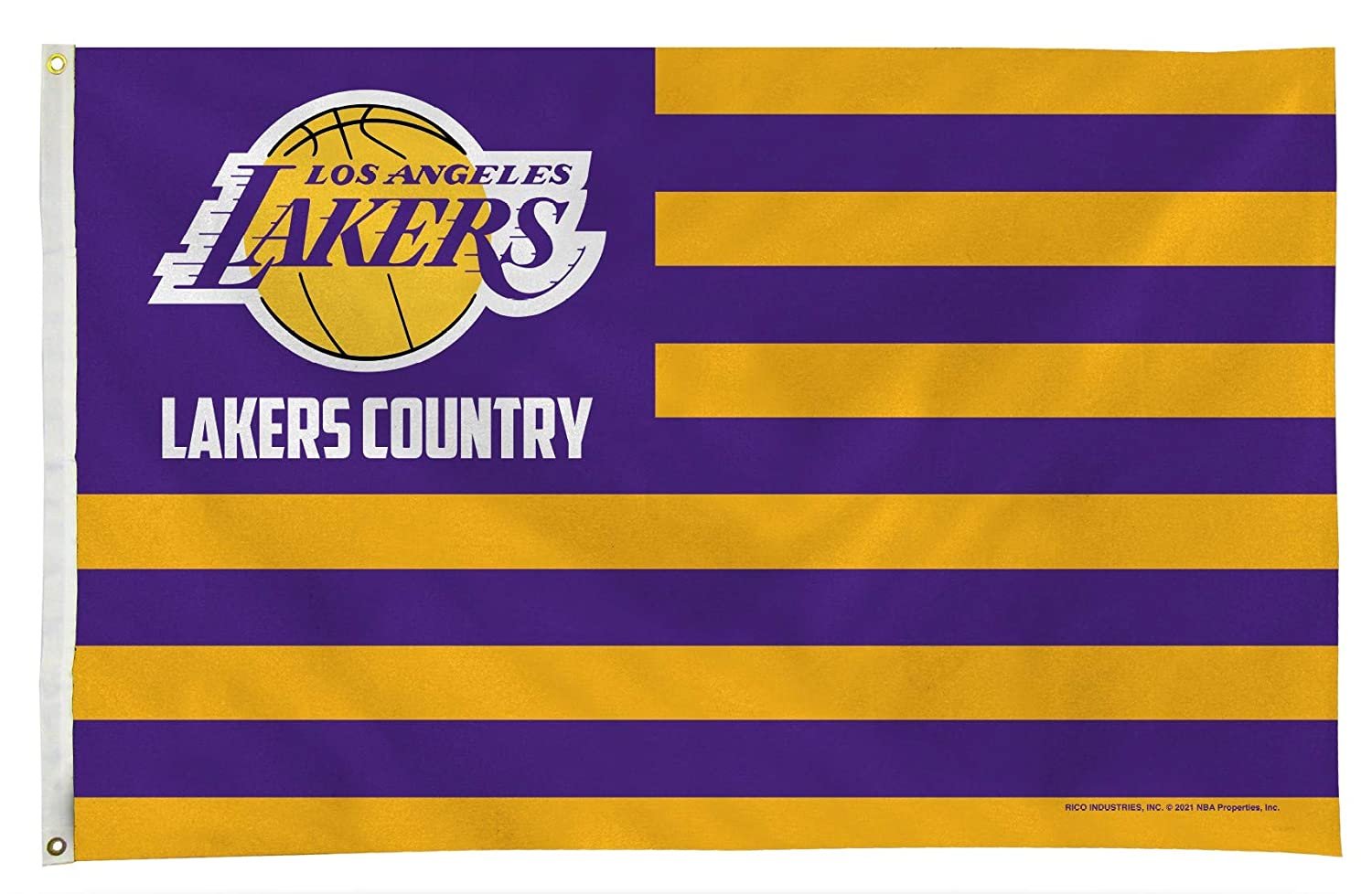 Los Angeles Lakers Flag Banner 3x5 Country Design Premium with Metal Grommets Outdoor House Basketball