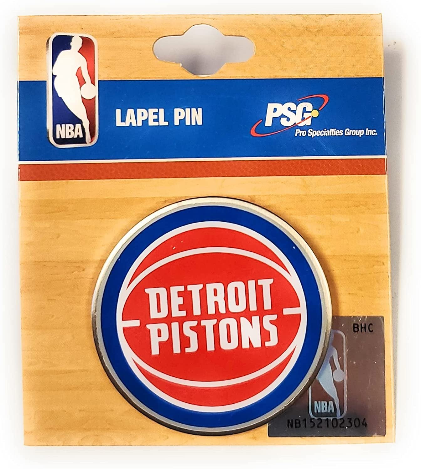 Detroit Pistons Premium Metal Pin, Lapel Hat Tie, Push Pin Backing