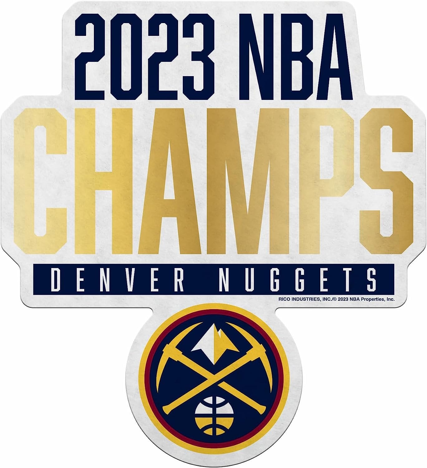 Denver Nuggets 2023 NBA Champions 18 Inch Shape Cut Pennant Home Decor Soft Felt