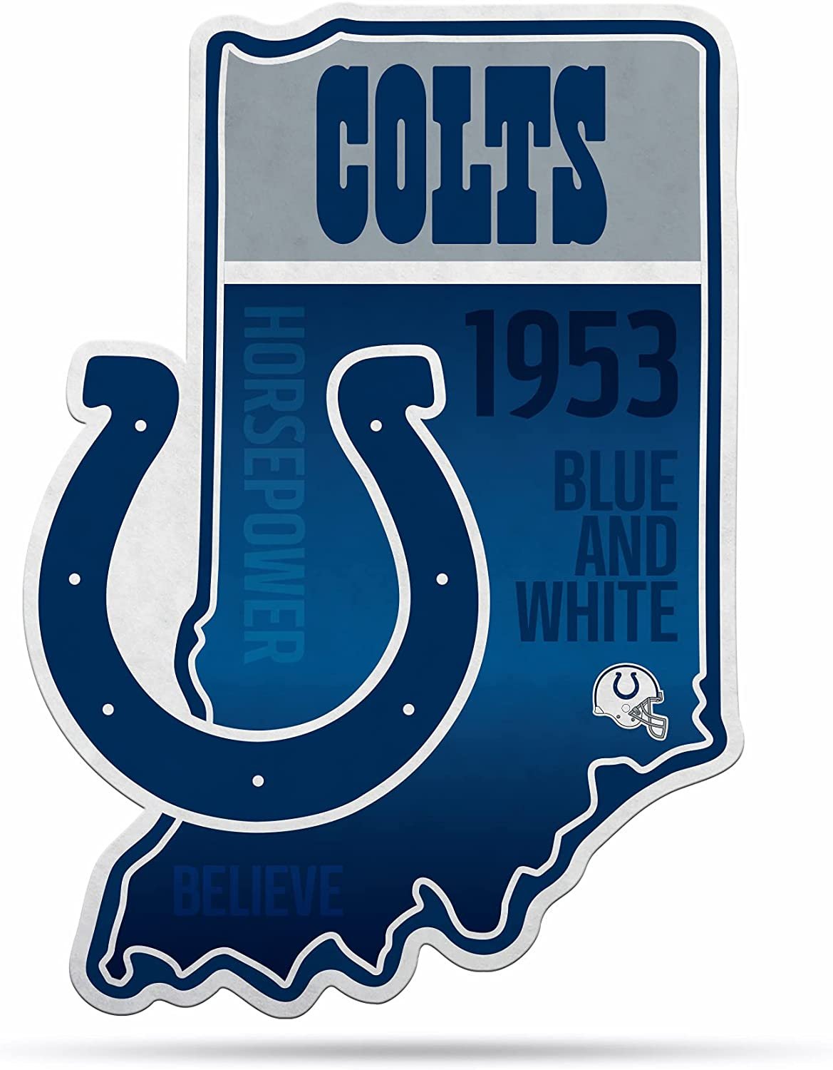 Indianapolis Colts Pennant State Shape 18 Inch Soft Felt