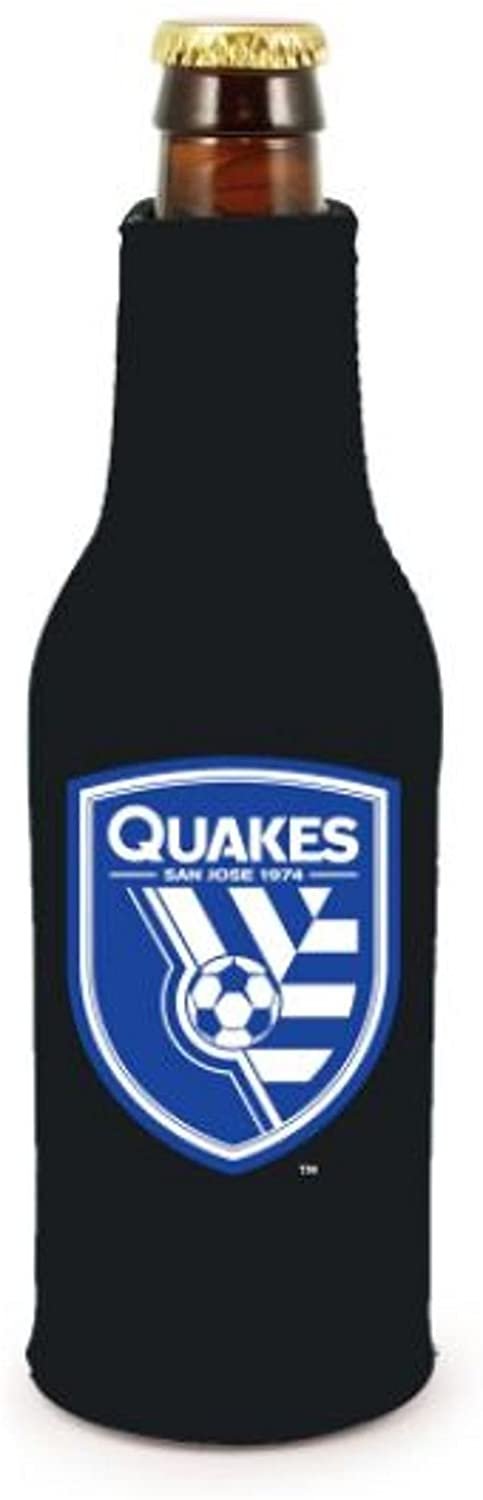 San Jose Earthquakes Quakes 12oz Bottle Zipper Beverage Insulator Neoprene Holder Cooler SC FC MLS Soccer