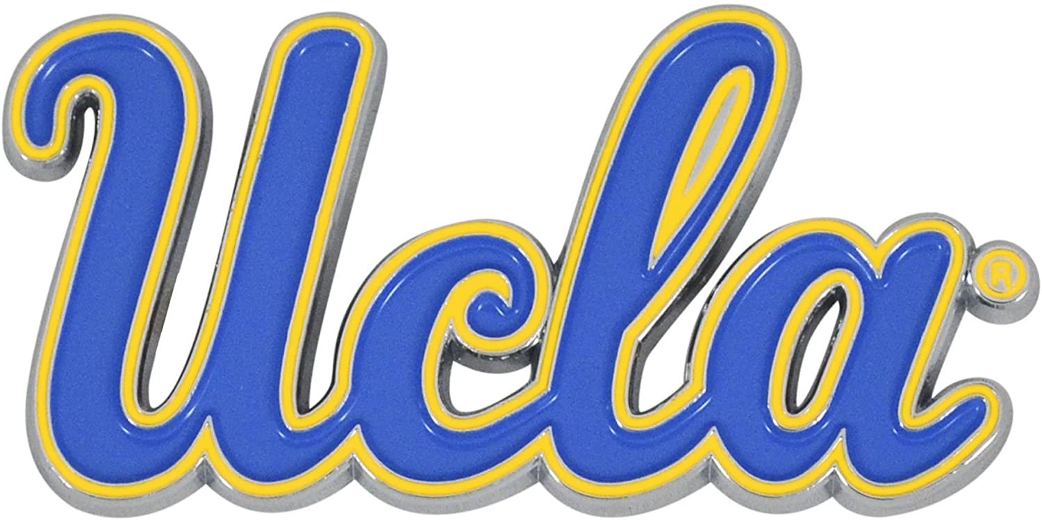 UCLA Bruins Premium Solid Metal Raised Auto Emblem, Shape Cut, Adhesive Backing