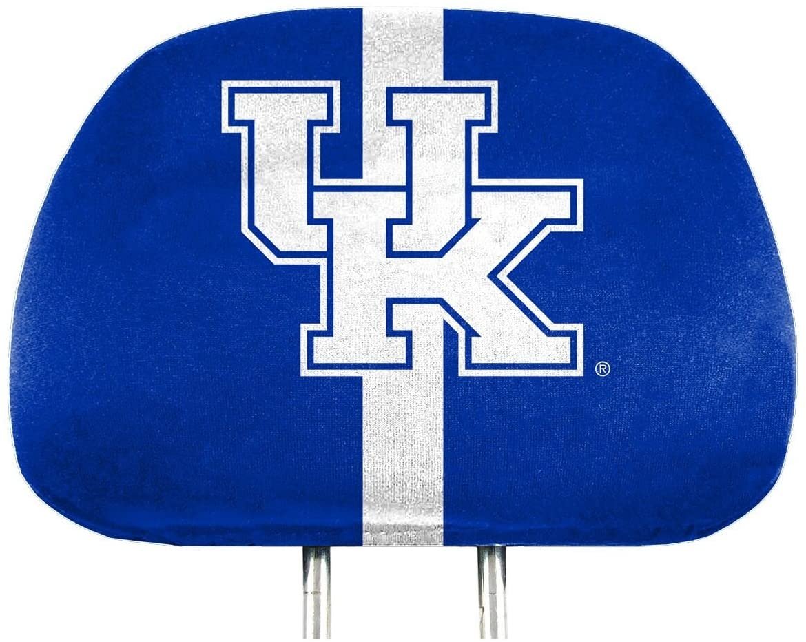 University of Kentucky Wildcats Premium Pair of Auto Head Rest Covers, Full Color Printed, Elastic, 10x14 Inch