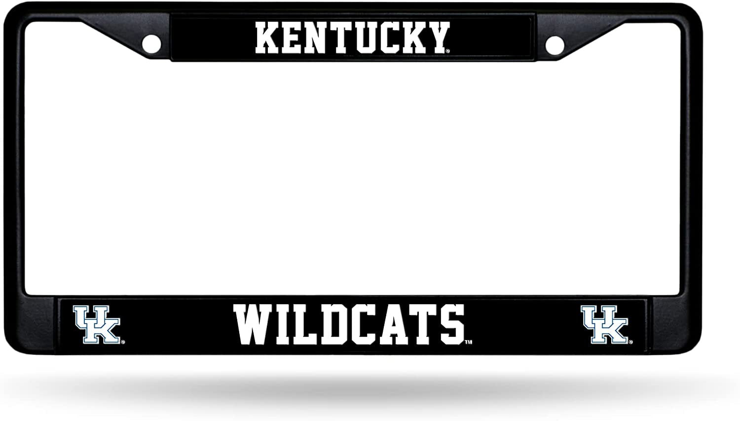 University of Kentucky Wildcats Black Metal License Plate Frame Chrome Tag Cover 6x12 Inch