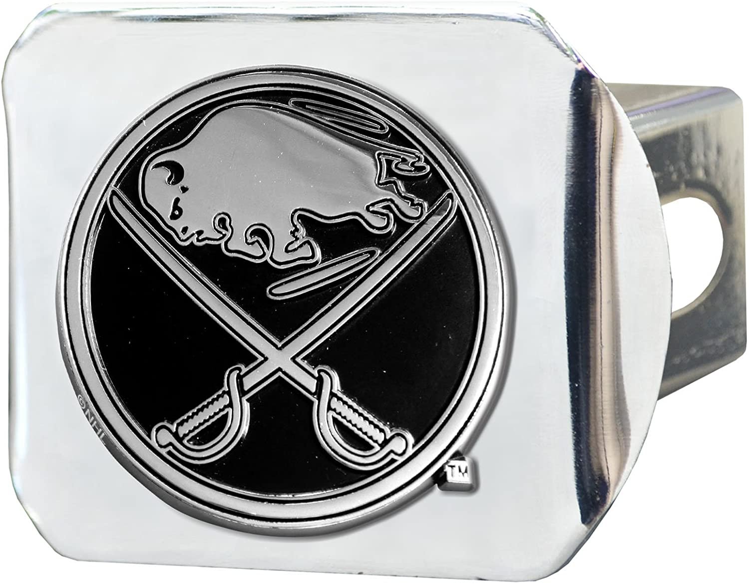 Buffalo Sabres Hitch Cover Solid Metal with Chrome Metal Emblem 2" Square Type III