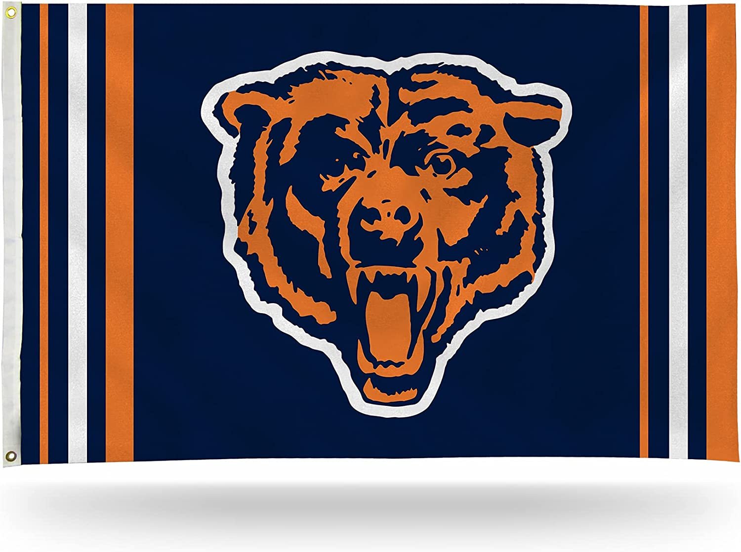 Chicago Bears Premium 3x5 Feet Flag Banner, Retro Logo, Metal Grommets, Outdoor Indoor, Single Sided