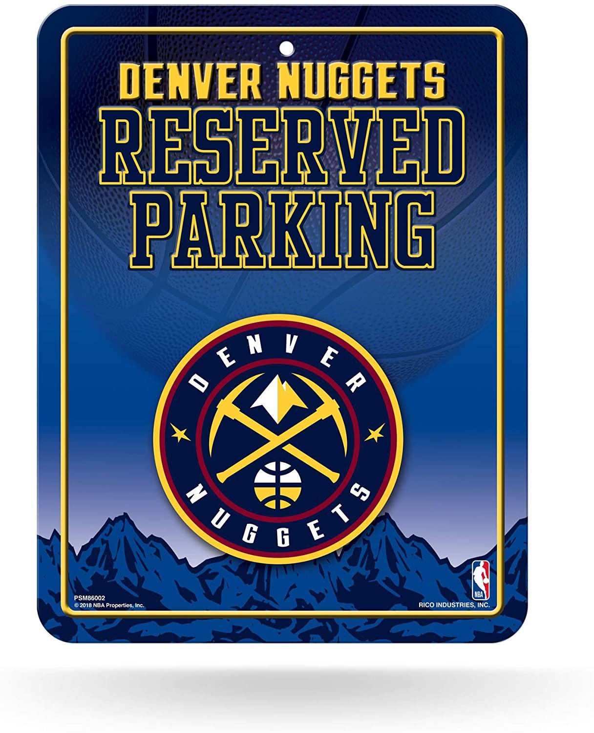 Denver Nuggets 8.5-Inch by 11-Inch Metal Parking Sign Décor