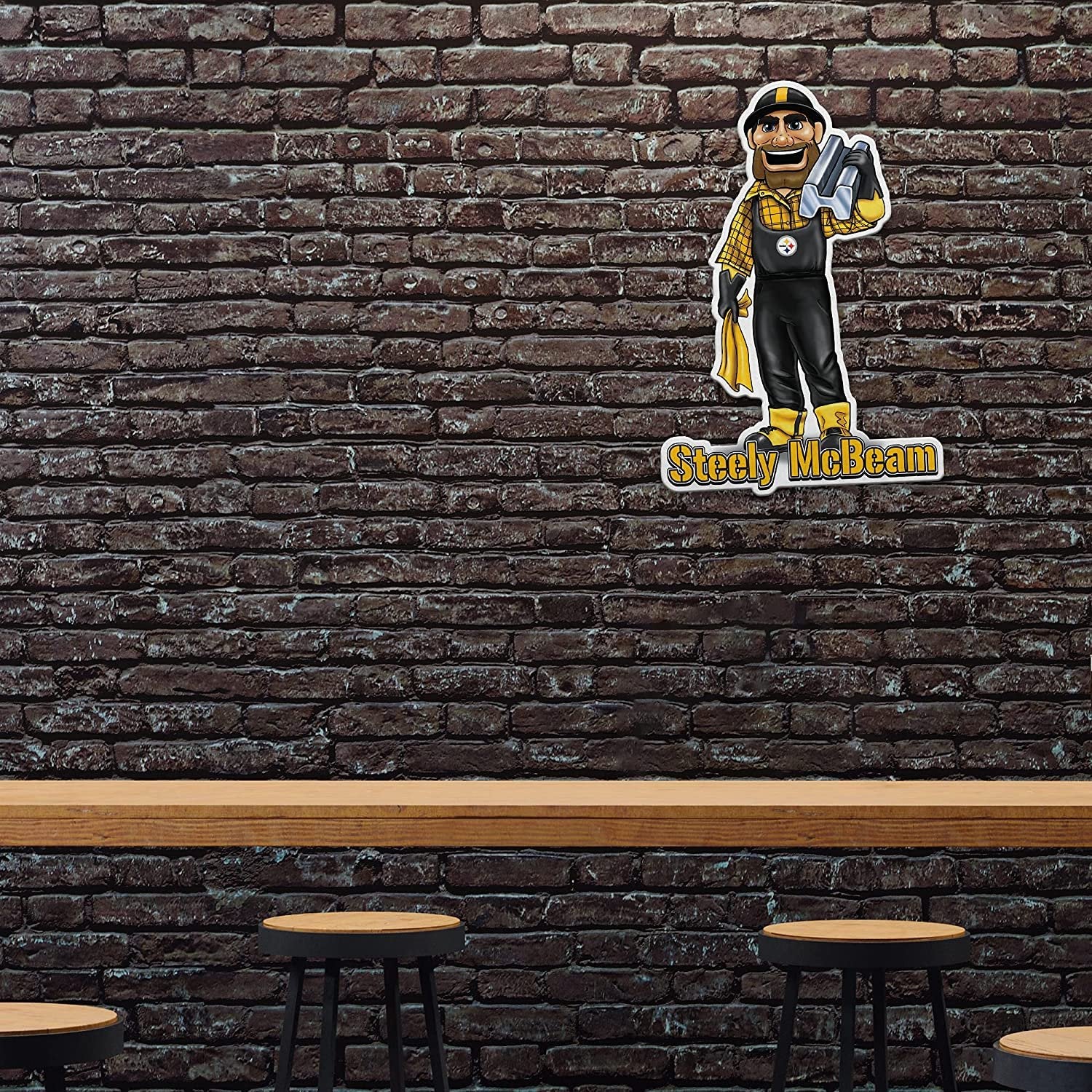 Pittsburgh Steelers Pennant Mascot Logo 18 Inch Soft Felt