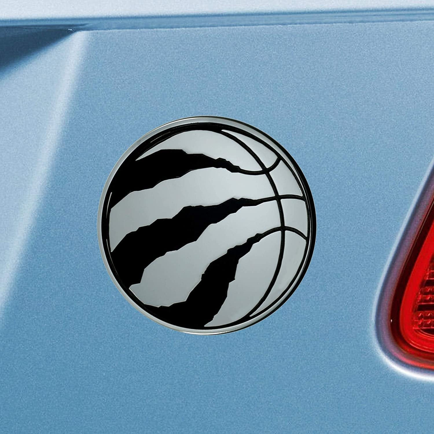 Toronto Raptors Solid Metal Chrome Auto Emblem Decal Raised Adhesive Backing