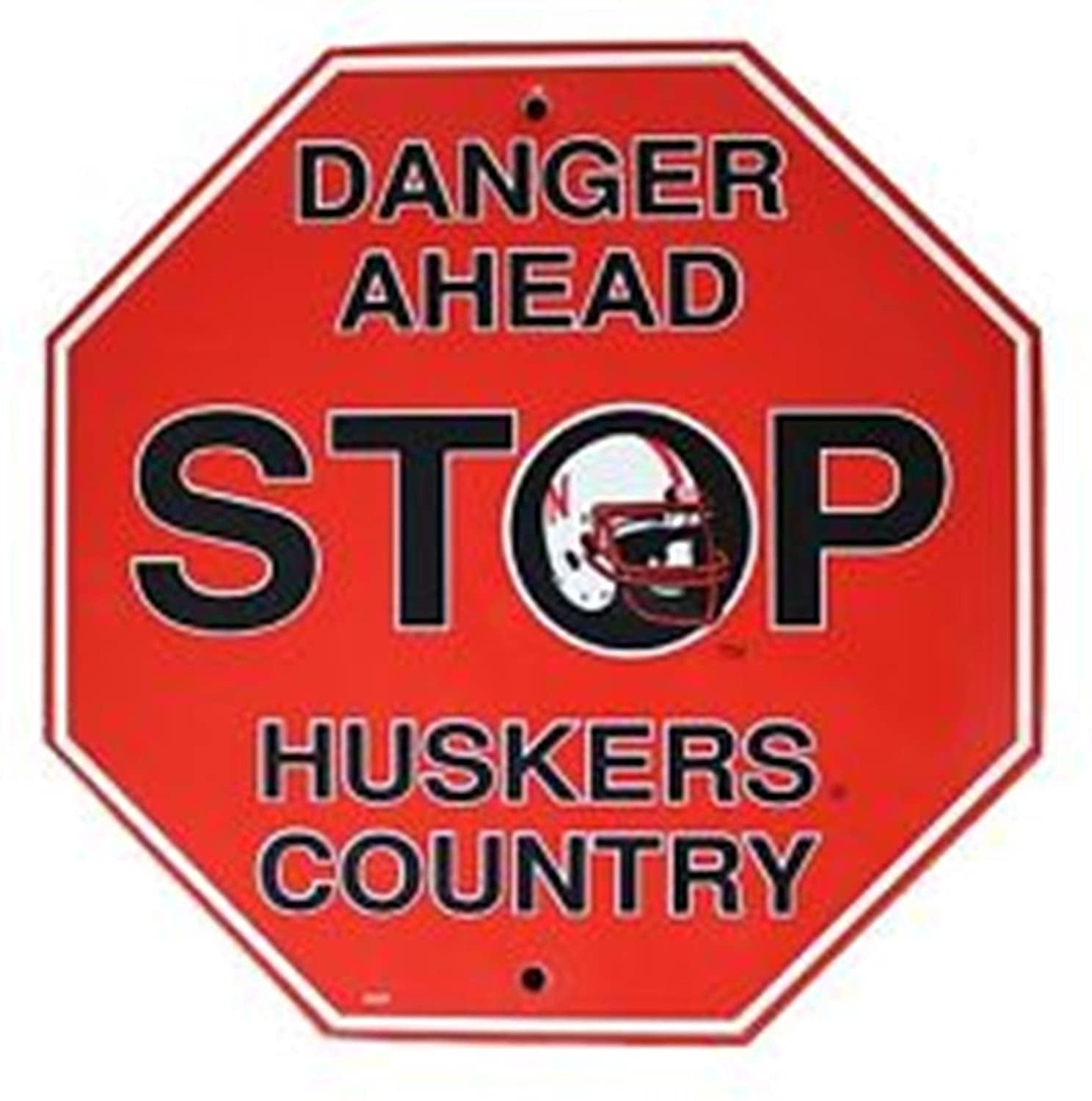 Nebraska Cornhuskers PV 12" Plastic Wall STOP Sign Country University of