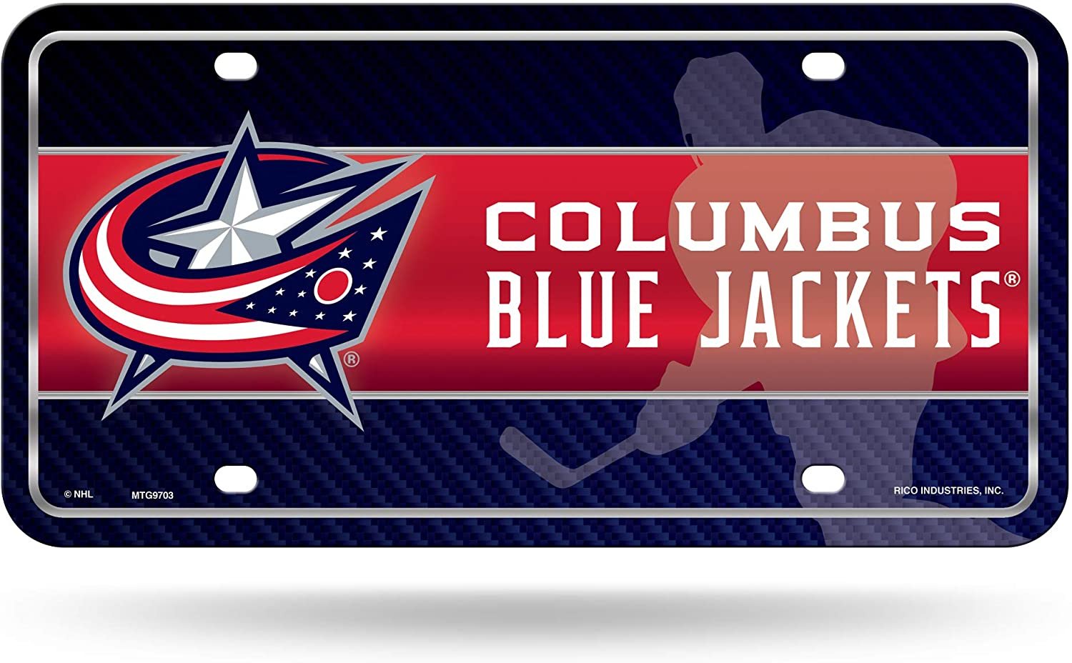 Columbus Jackets Metal Auto Tag License Plate, Logo Design, 6x12 Inch