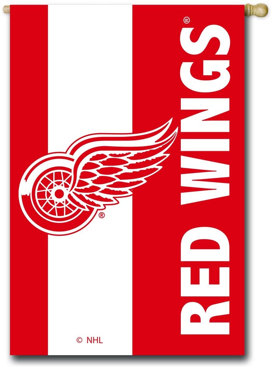 Detroit Red Wings Premium Banner Flag Double Sided 28x44 Inch Embroidered Applique