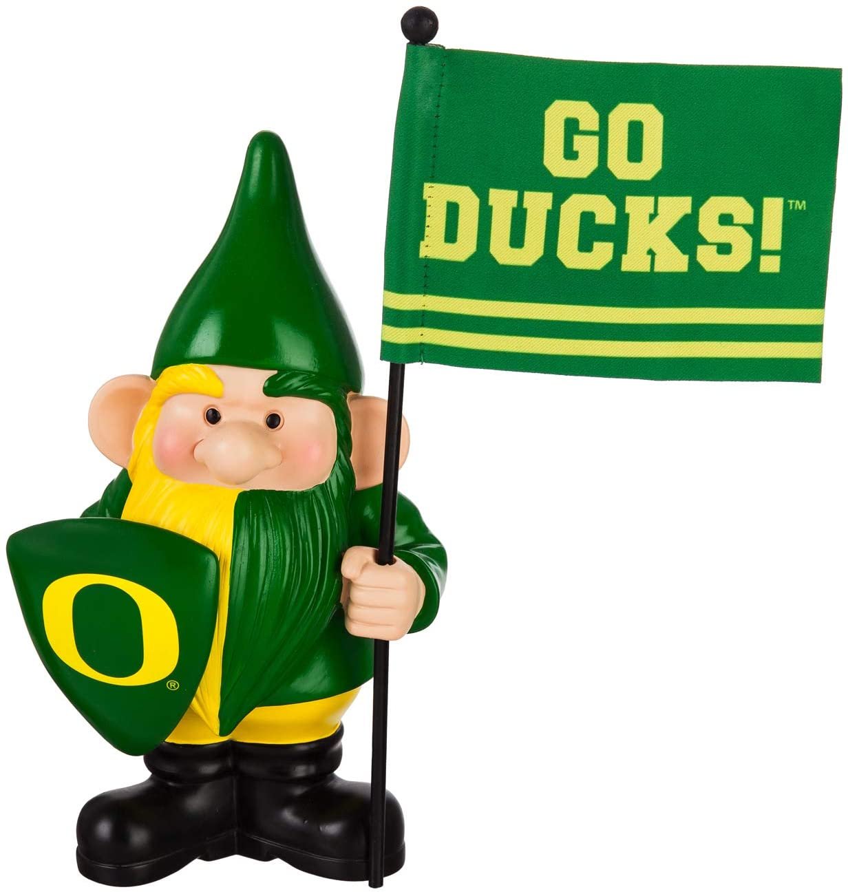 University of Oregon Ducks 10 Inch Outdoor Garden Gnome, Includes Team Flag