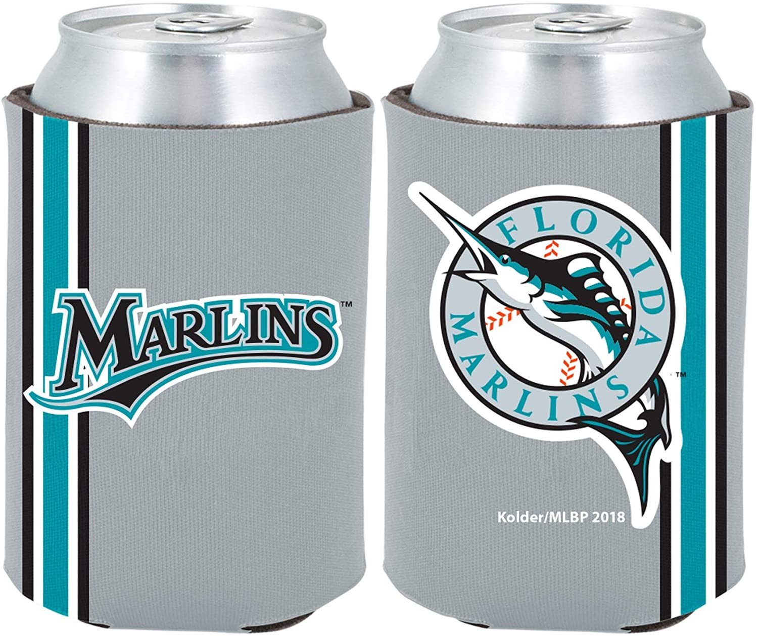 Miami Marlins Throwback Retro Design 2-Pack 12oz CAN Neoprene Beverage Insulator Holder Cooler Baseball