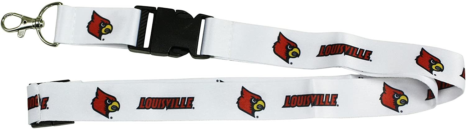 University of Louisville Cardinals Lanyard Keychain Double Sided Breakaway Safety Design Adult 18 Inch