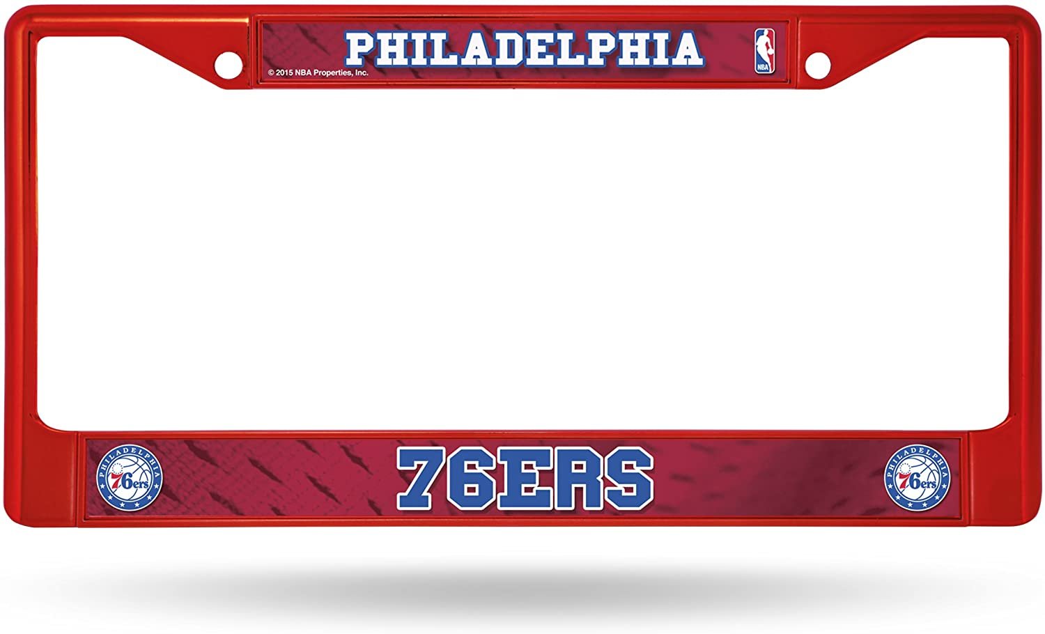 Philadelphia 76ers Colored Metal License Plate Frame Tag Cover 12x6 Inch