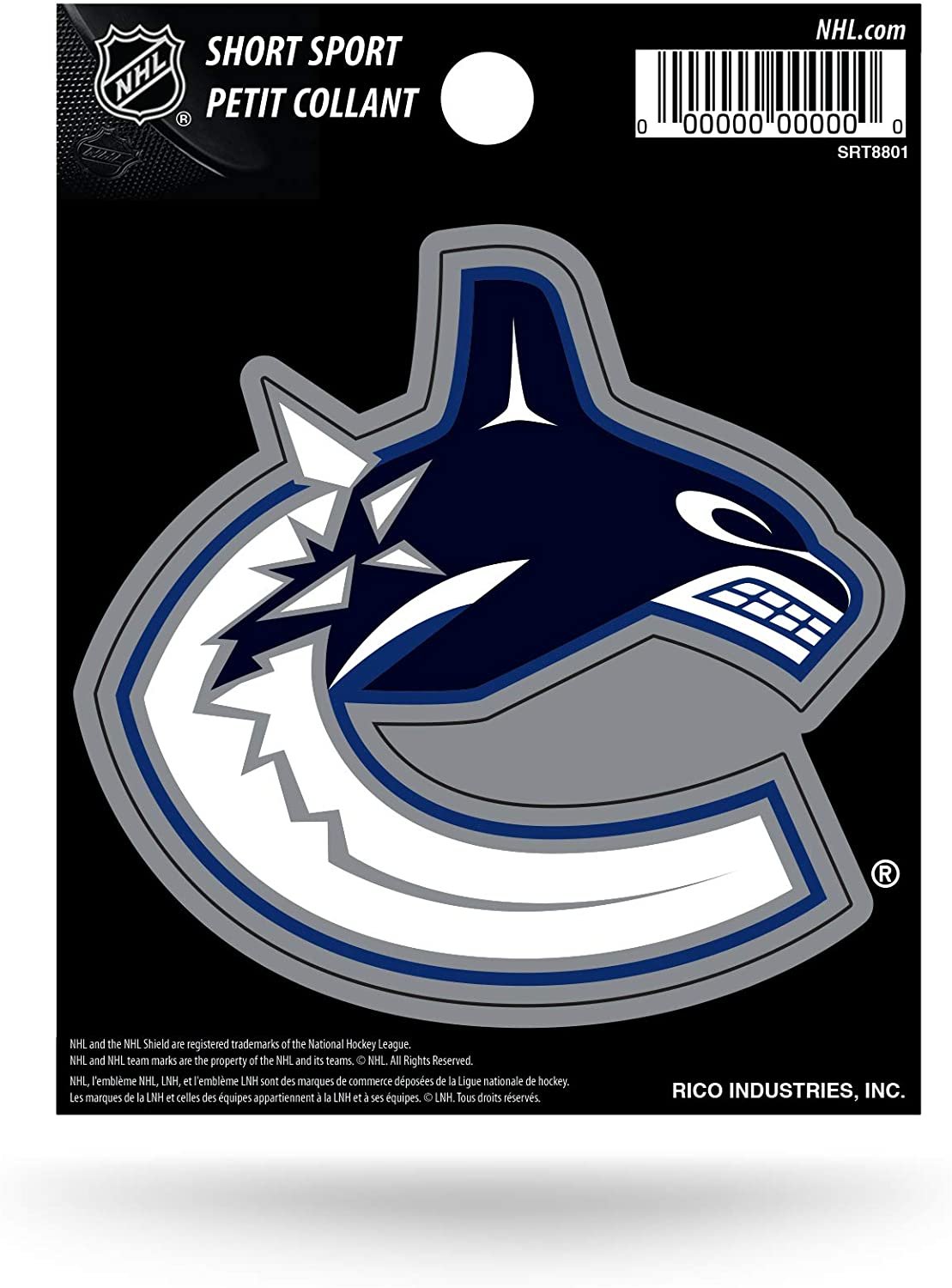 Vancouver Canucks 3 Inch Sticker Decal Flat Vinyl Full Adhesive Backing