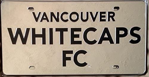 Vancouver Whitecaps FC Premium Laser Cut Tag License Plate, Mirrored Acrylic, Inlaid, 12x6 Inch, MLS
