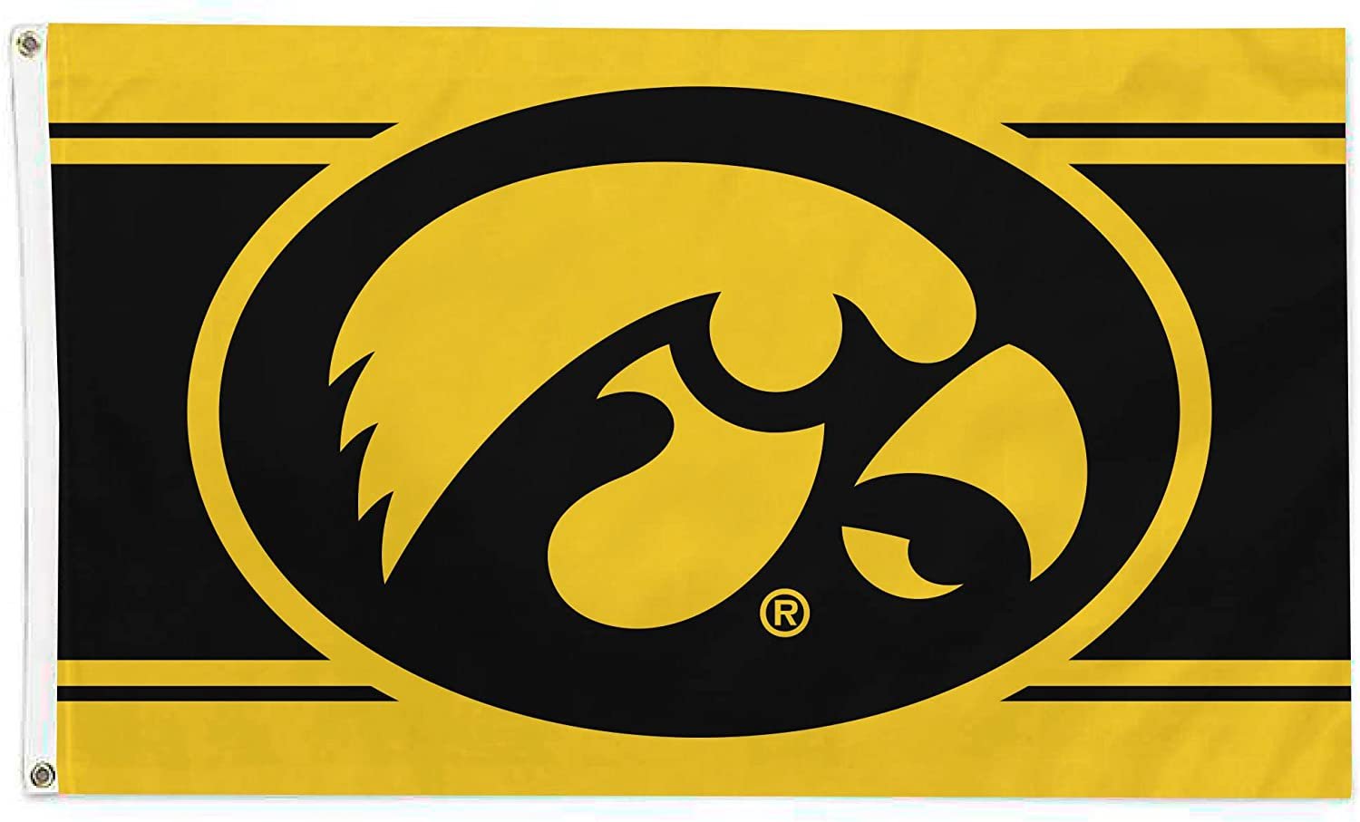 University of Iowa Hawkeyes Flag Banner 3x5 Feet Metal Grommets Logo Design
